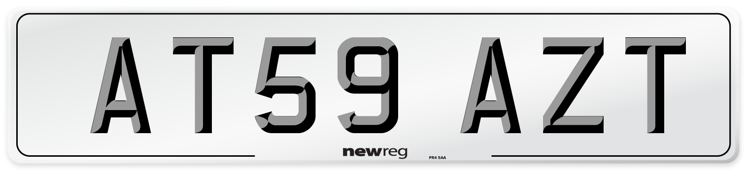 AT59 AZT Number Plate from New Reg
